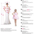 Simple Appliqued Wedding Dress Elegant Tulle Bridal Gown Long Sleeve